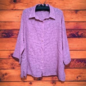 ADRIAN DELAFIELD SEMI SHEER BLOUSE SIZE XX